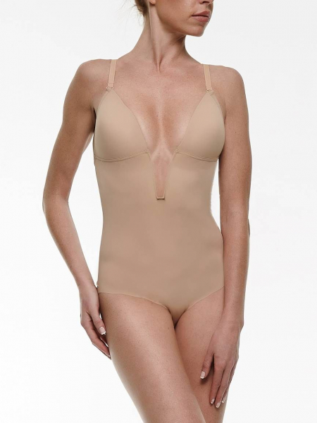 Ivette Bridal shapewear bodysuit cup C with push-up cups in nude