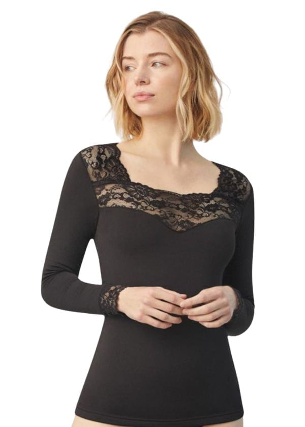 Ysabel Moral long sleeve thermal lingerie t-shirt 70005