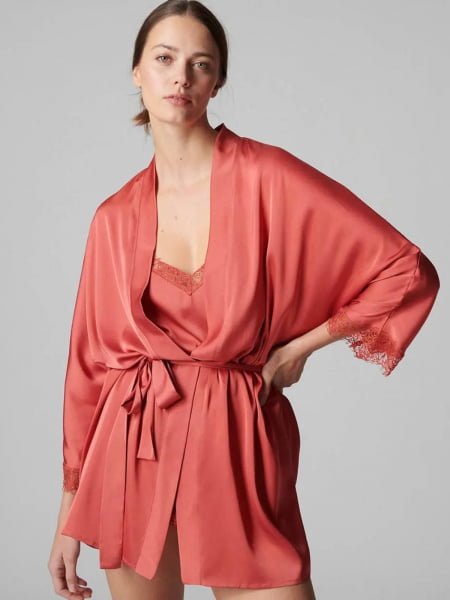 Simone Pérèle Satin Secrets dressing gown 23H980